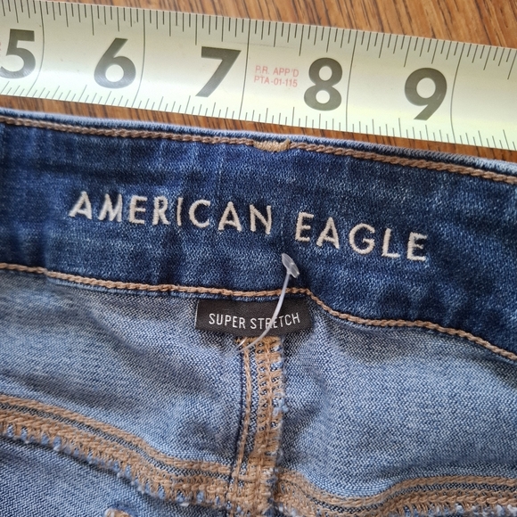 American Eagle Jeans Womens 4 Dark Blue Denim Pants AE Artist Flare Boot Stretch - Picture 11 of 16